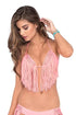 Luli Fama Heart Of A Hippie Weave Fringed Triangle Top